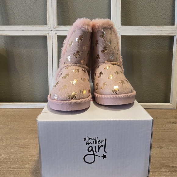 Olivia Miller Girl Unicorn Toddler Girl's Slipper Boots, Size 10, Pink - Picture 2 of 6